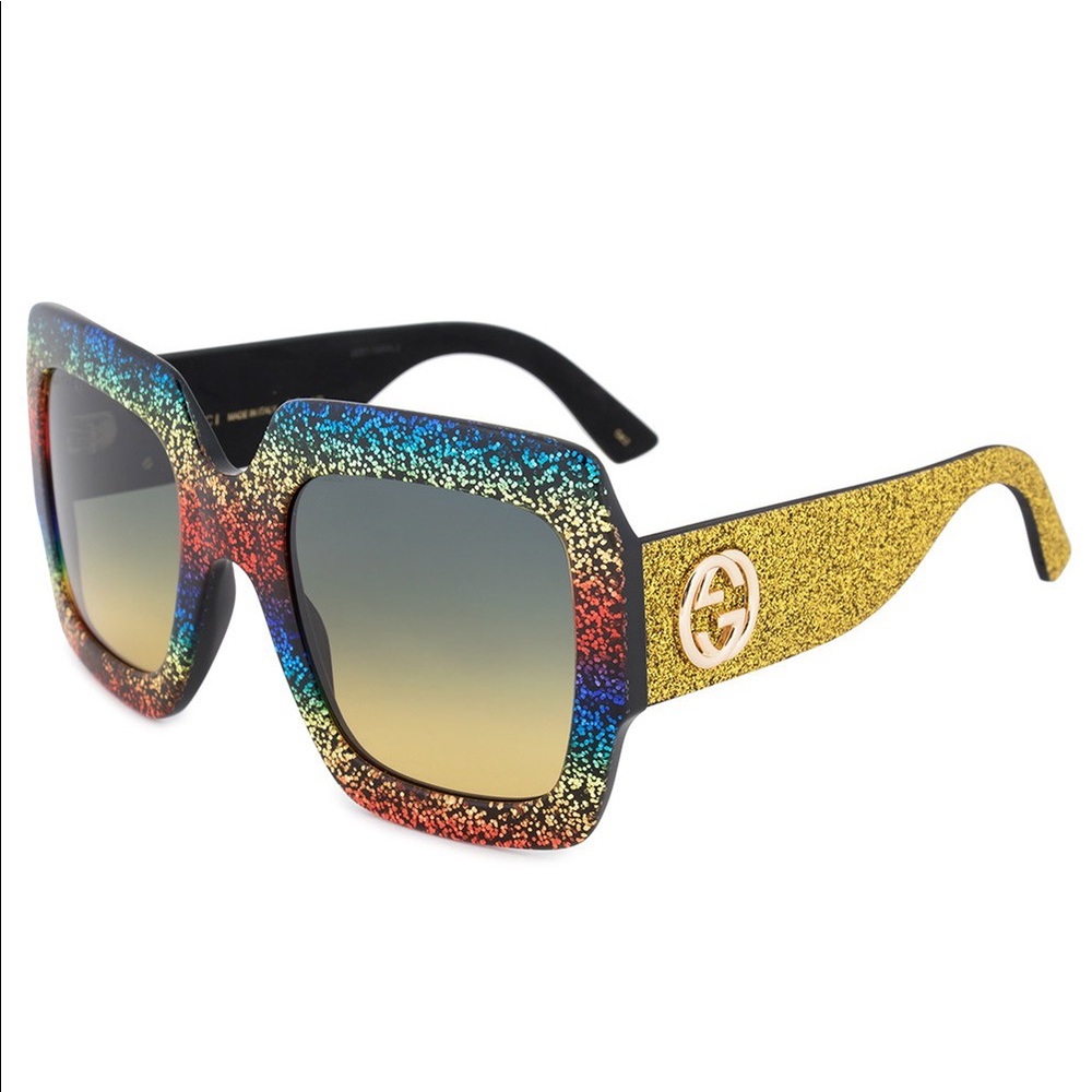 Authentic Gucci GG0102S00554 OS Square Sunglasses